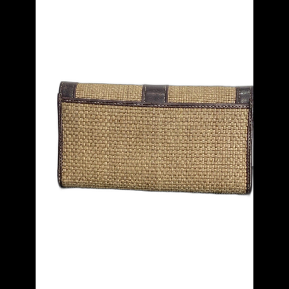 Weaved Leather Trifold Silver tone Hardware Wallet Unbranded - Picture 2 of 6